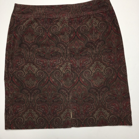 Jones New York Stretch Orange/Brown Skirt Size 10 - Picture 8 of 8